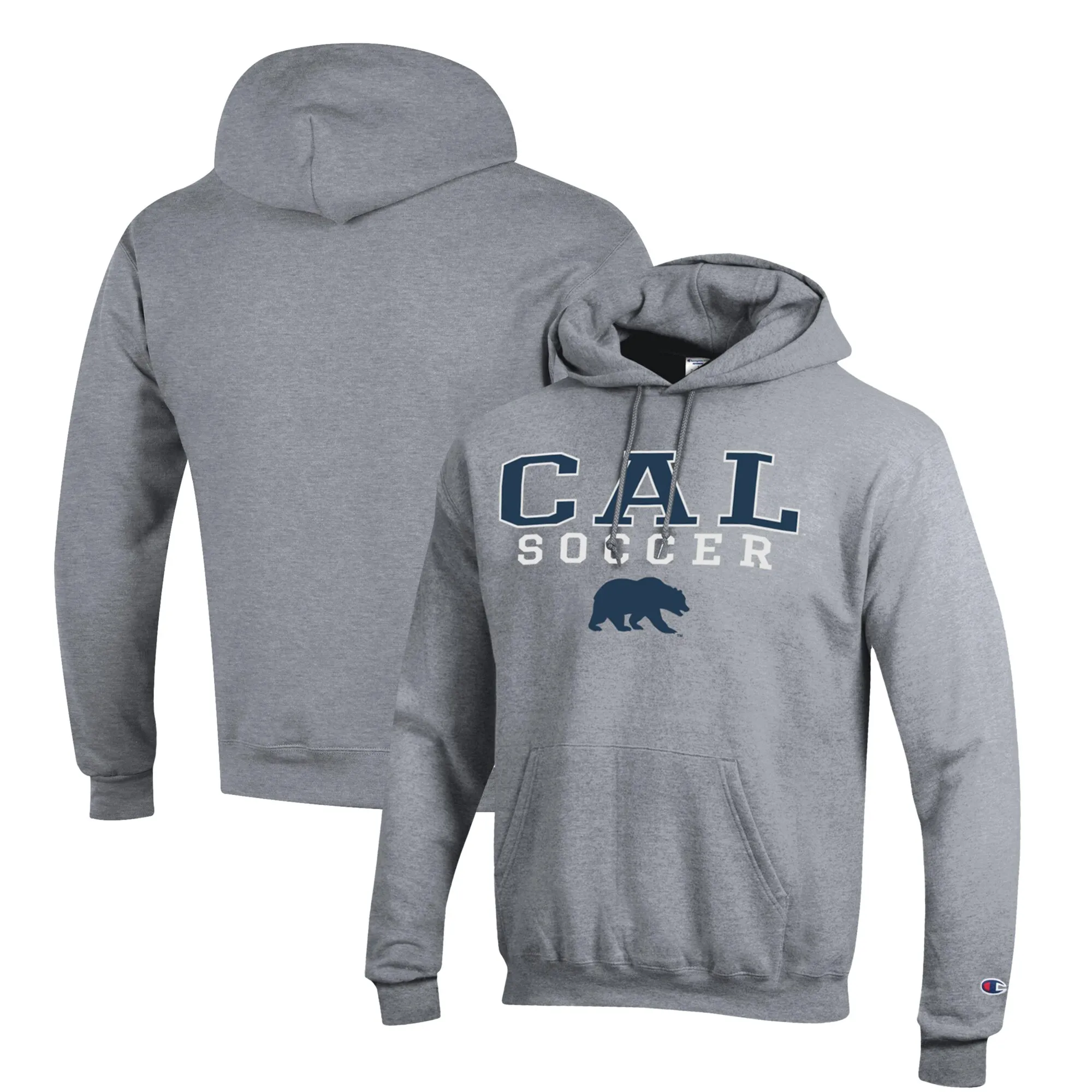 Champion Cal Bears Gray Soccer Stack Logo Powerblend Pullover Hoodie