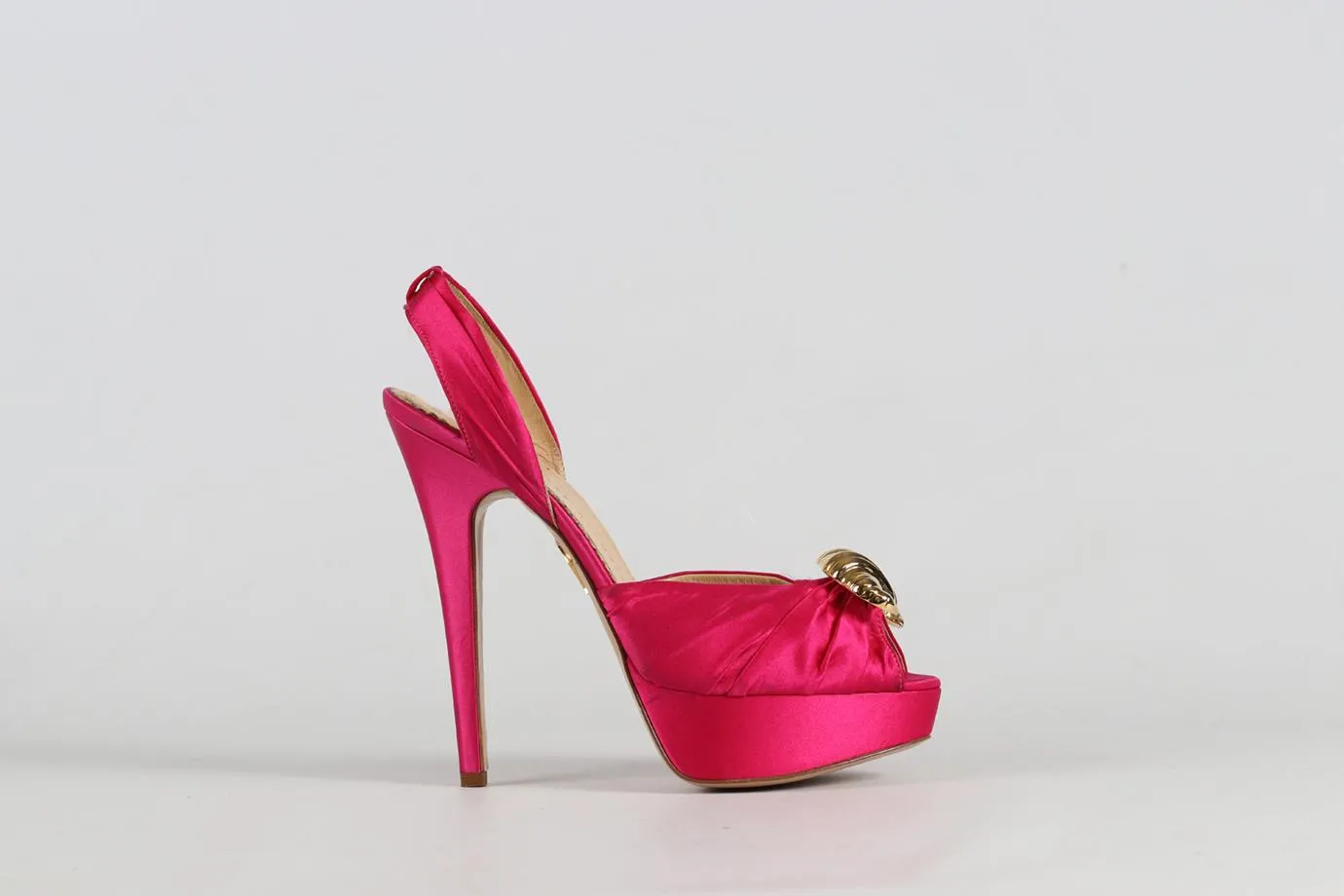 CHARLOTTE OLYMPIA SATIN PLATFORM SANDALS EU 38.5 UK 5.5 US 8.5