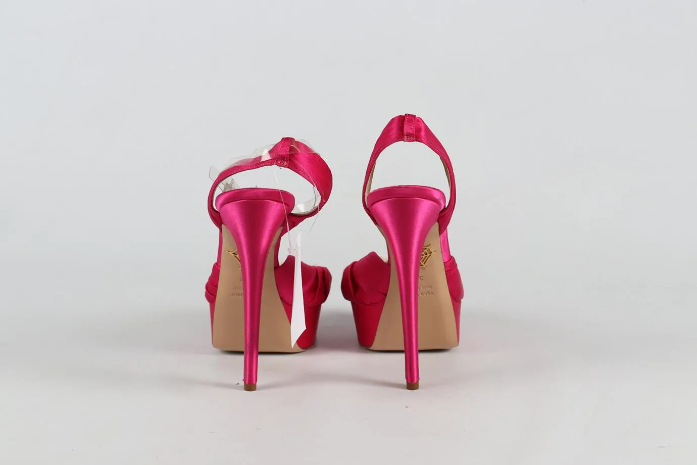 CHARLOTTE OLYMPIA SATIN PLATFORM SANDALS EU 38.5 UK 5.5 US 8.5