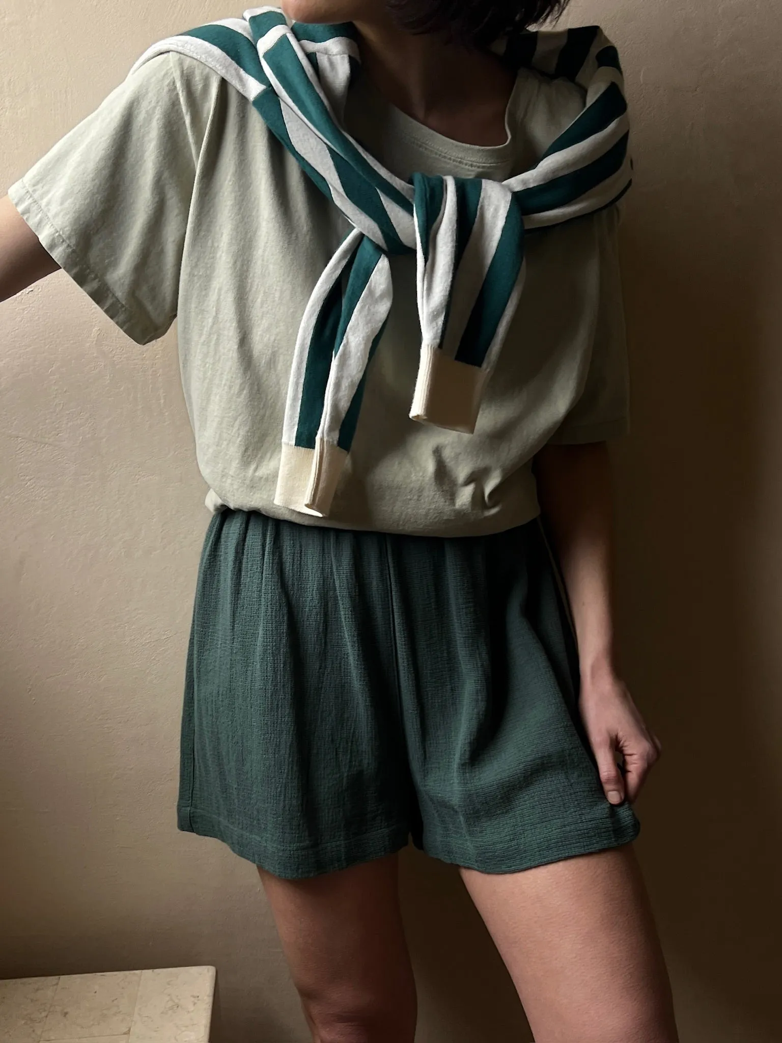 Chloe Waffled Cotton Short