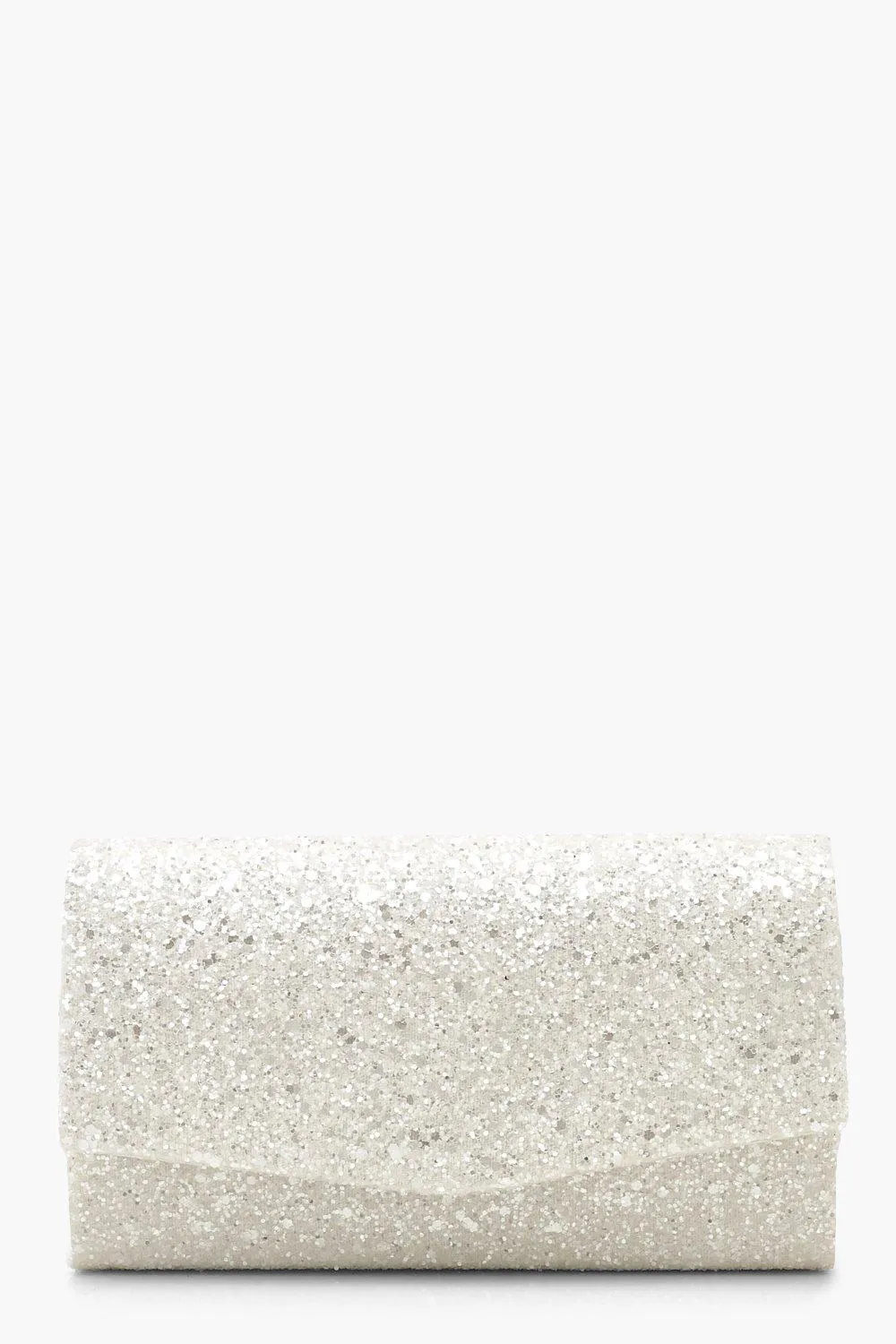 Chunky Glitter Structured Clutch Bag