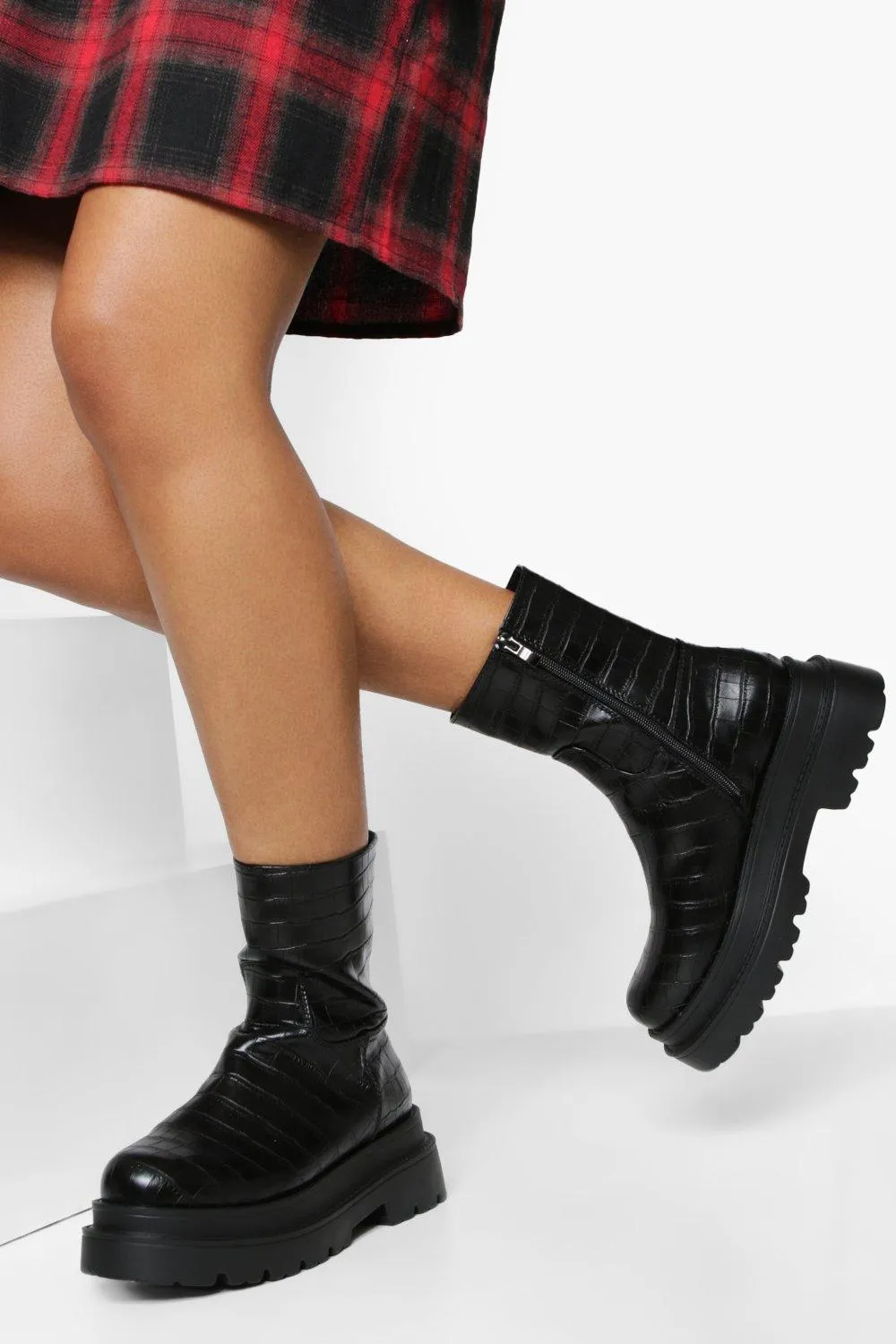 Chunky High Ankle Sock Boots