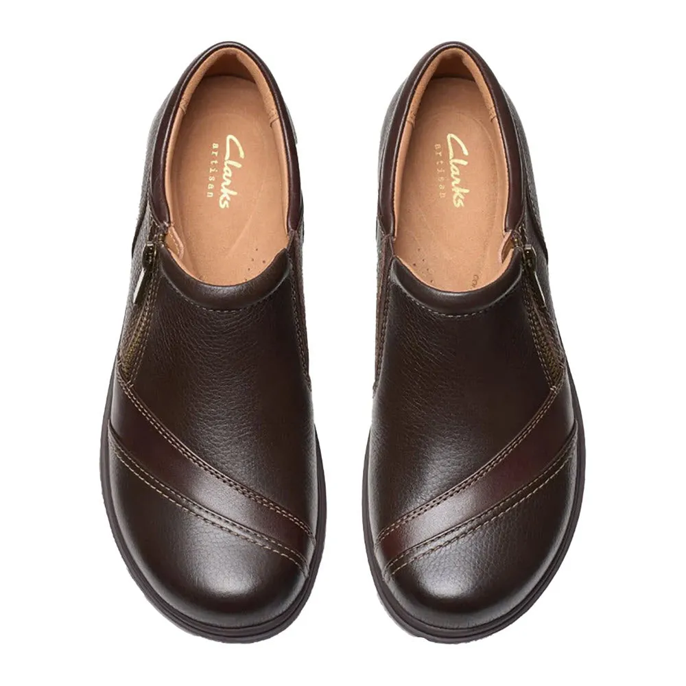 CLARKS CERTINA PURE DARK BROWN - WOMENS