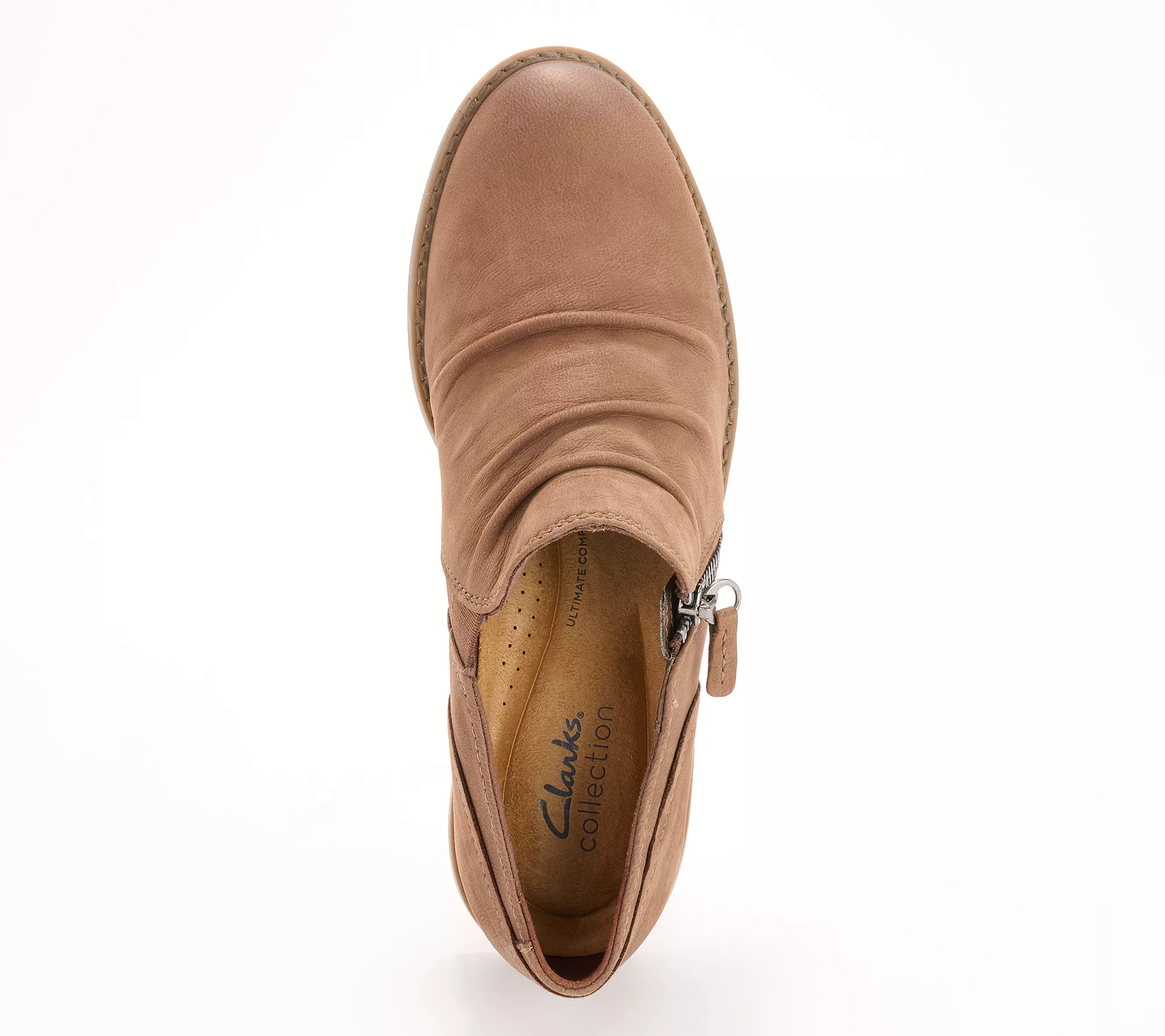 Clarks Collection Leather Side Zip Shooties - Camzin Pace