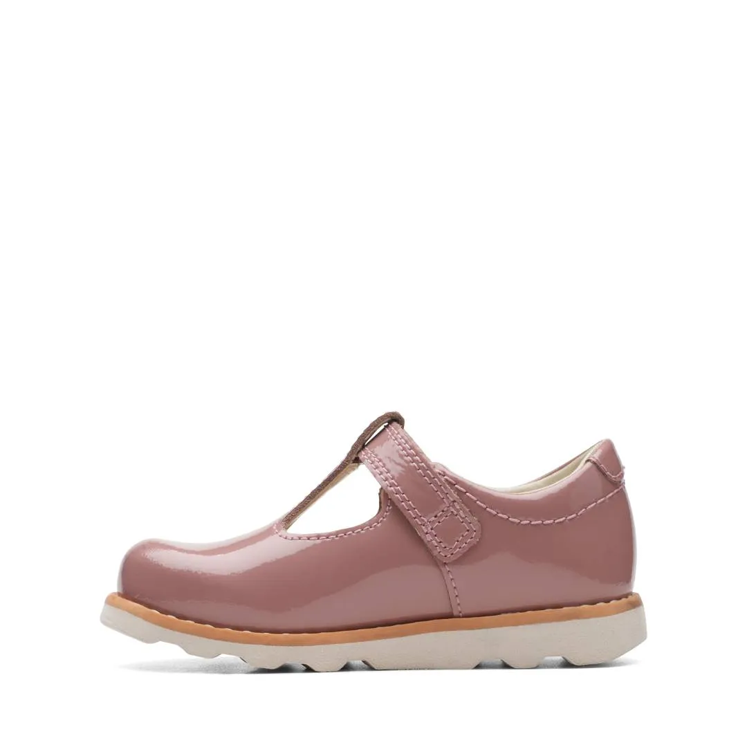 Clarks - Crown Teen T 261692216f - F Fit (pink)