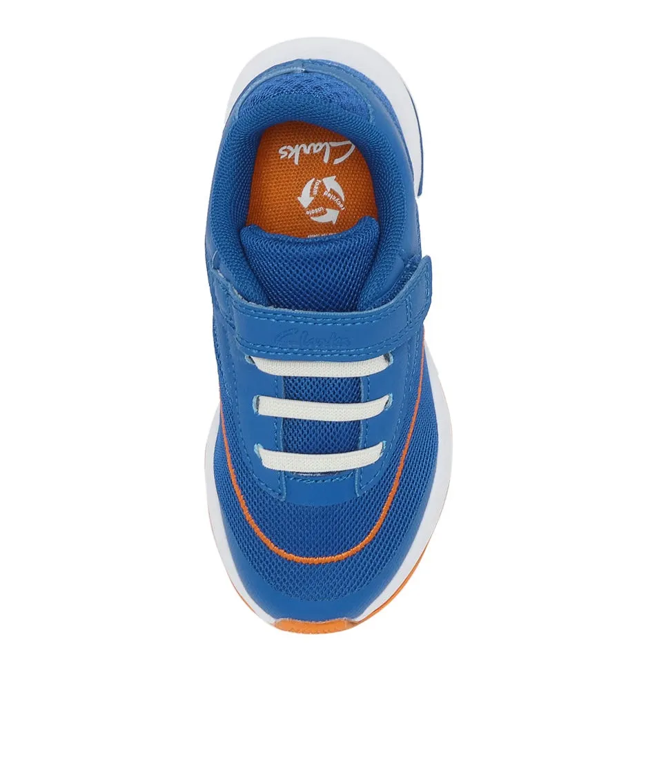 CLARKS Hurricane Tot Blue Orange Sneakers