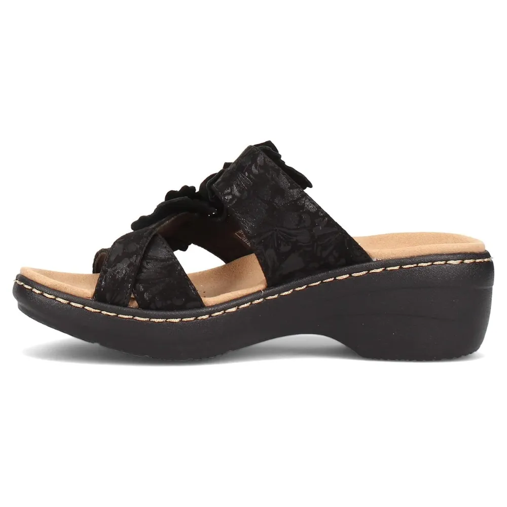 Clarks Merliah Violet Black Sandal (Women's)