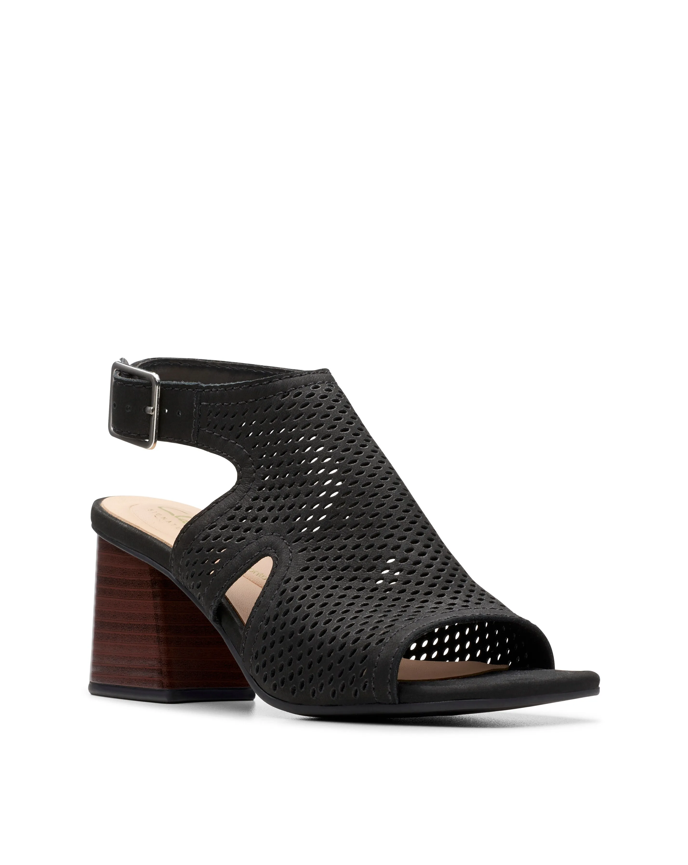 Clarks Siara 65 Suede Heeled Sandal Standard Fit | Simply Be