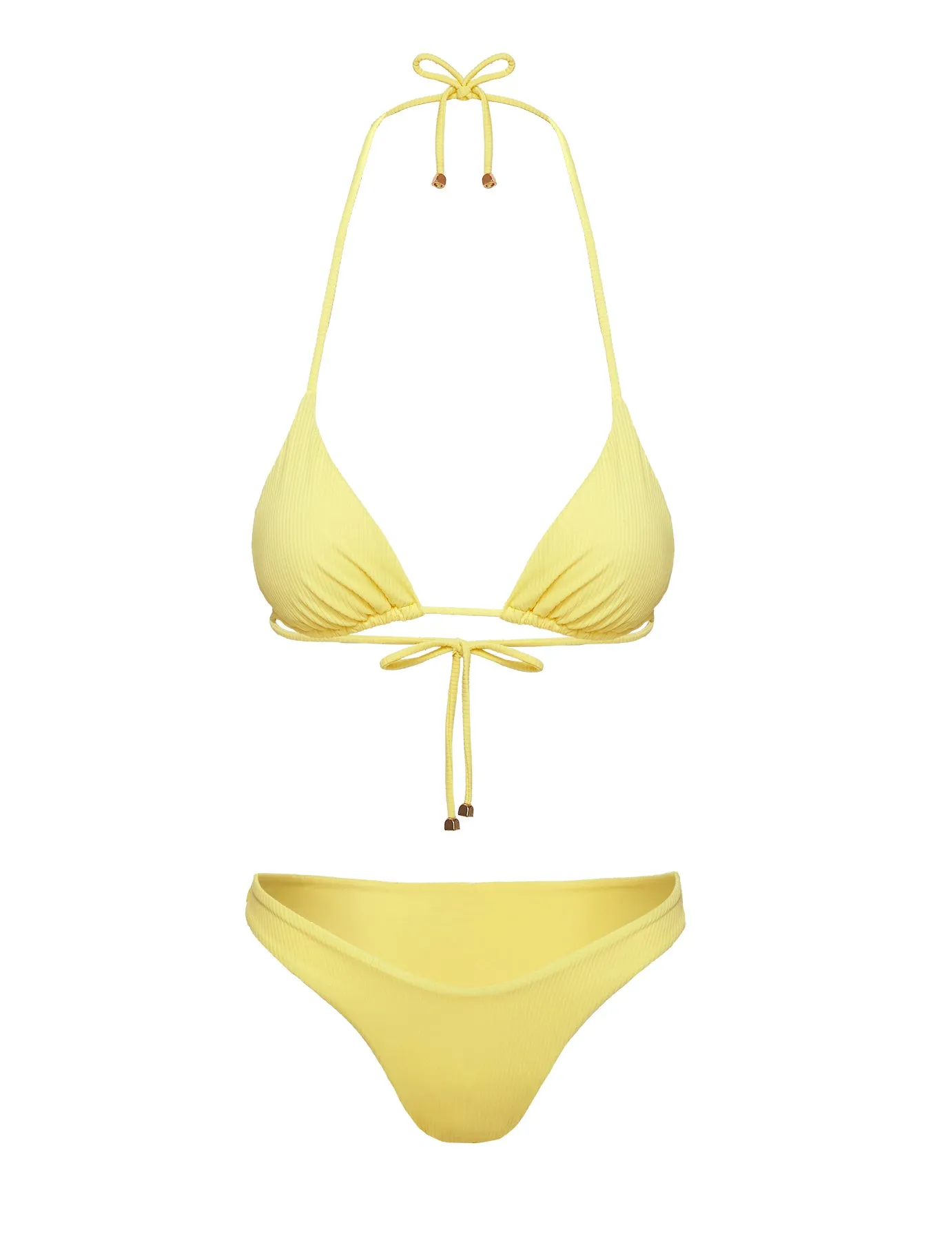 Clifftop High Cut Bikini Bottoms Yellow