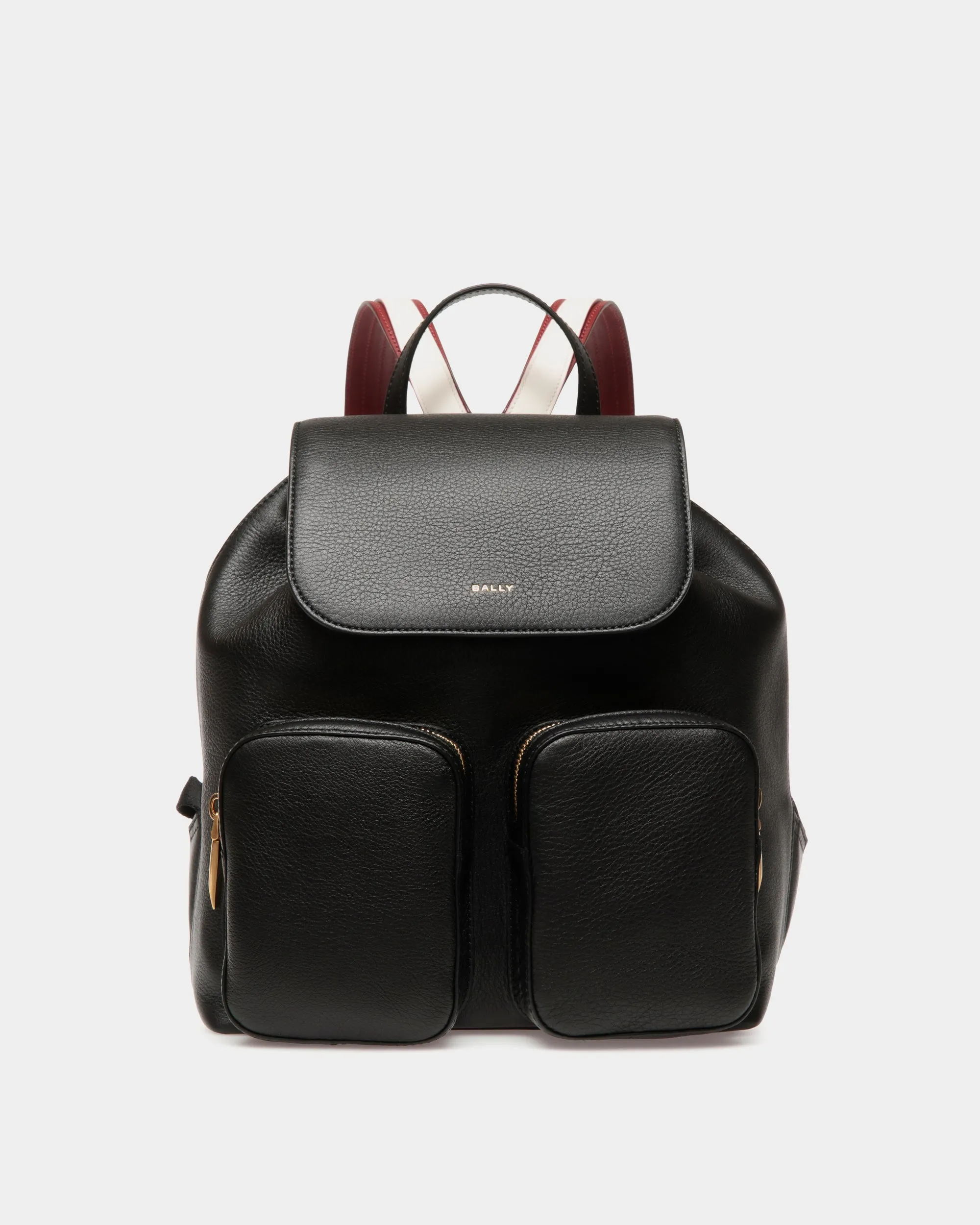 Code Backpack in Black Leather