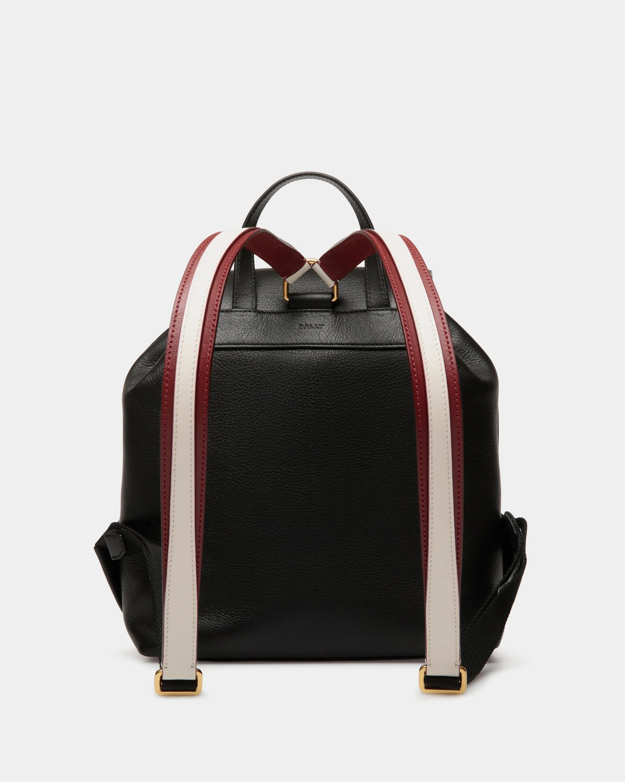 Code Backpack in Black Leather