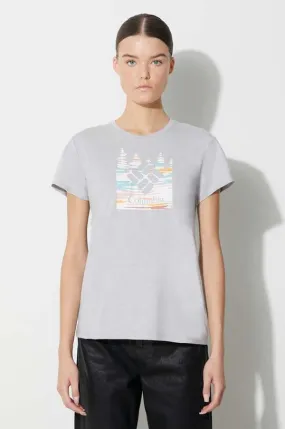Columbia sports t-shirt Sun Trek gray color