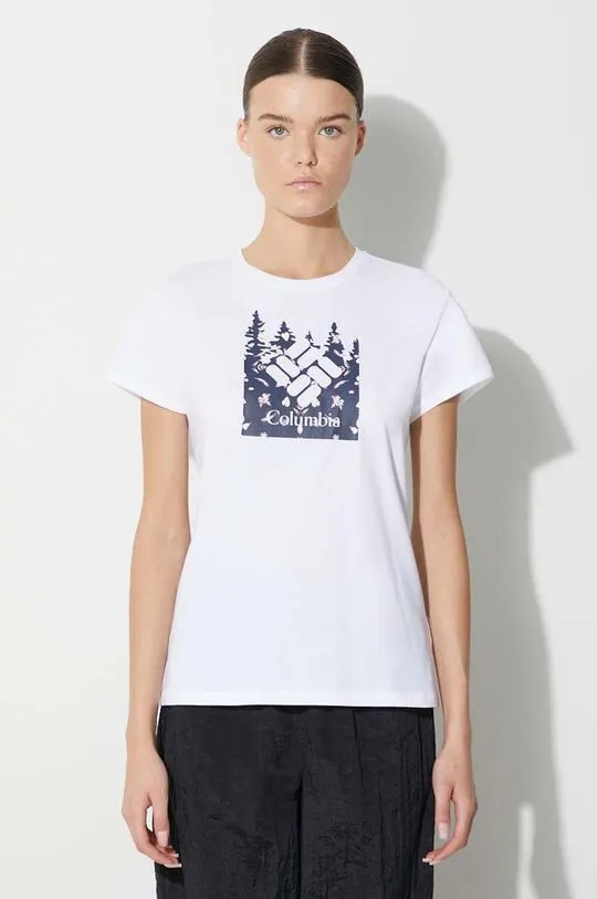 Columbia sports t-shirt Sun Trek white color