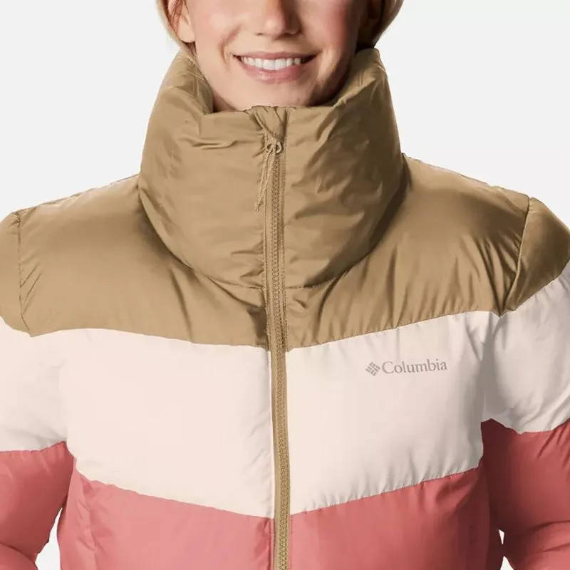 Columbia Women's Puffect™ Colourblock Jacket Dark Coral / Peach