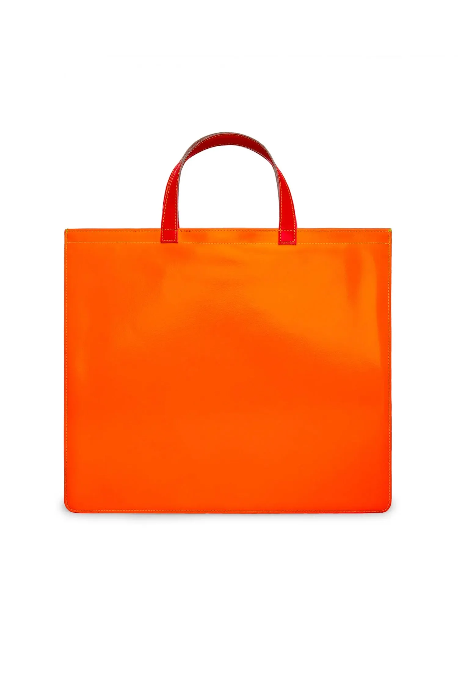 COMME des GARÇONS WALLET   SUPER FLUO TOTE BAG IN YELLOW/ORANGE, W24