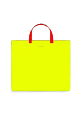 COMME des GARÇONS WALLET   SUPER FLUO TOTE BAG IN YELLOW/ORANGE, W24