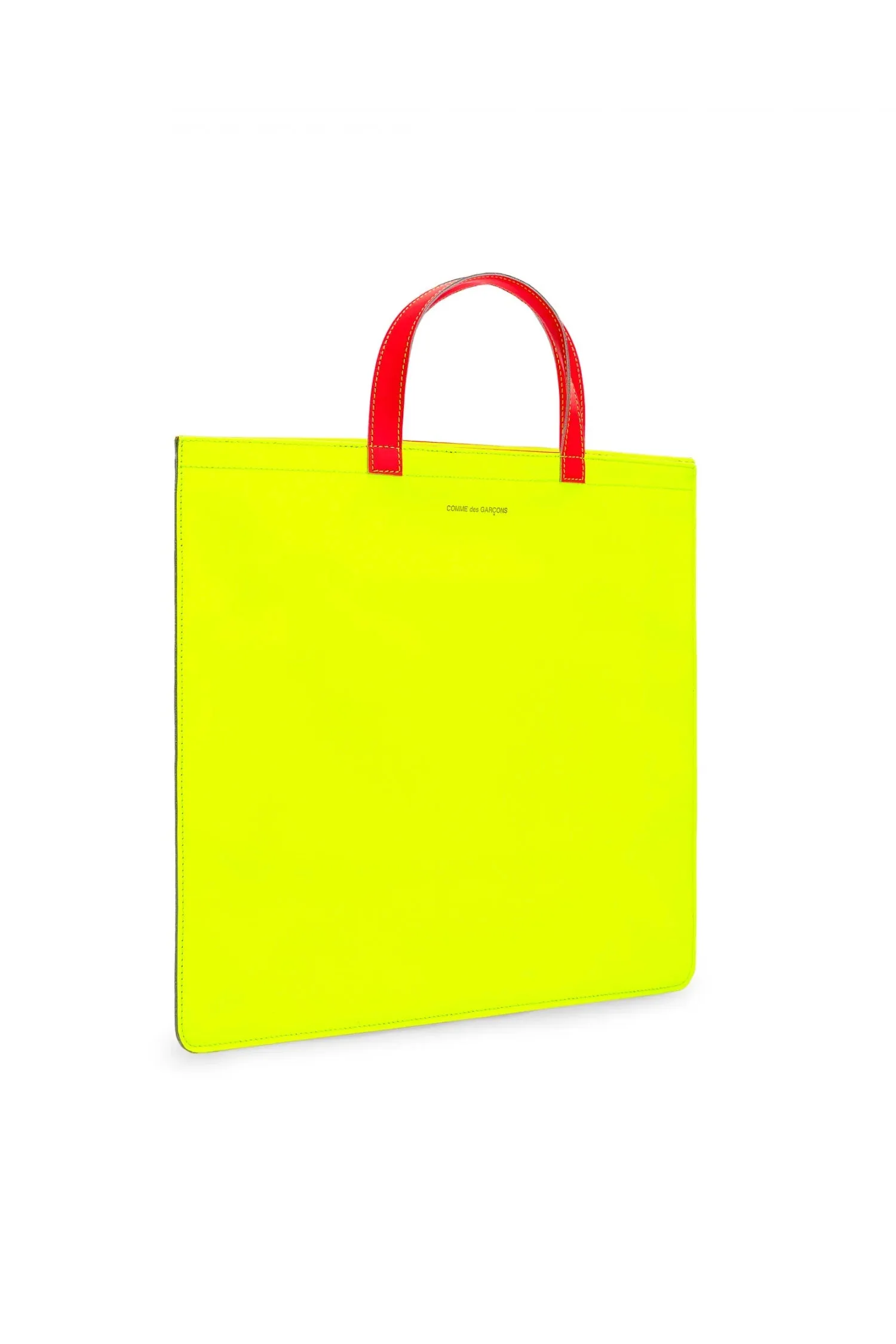 COMME des GARÇONS WALLET   SUPER FLUO TOTE BAG IN YELLOW/ORANGE, W24