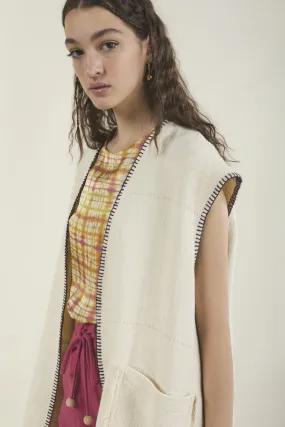 Cotton jacket with sash