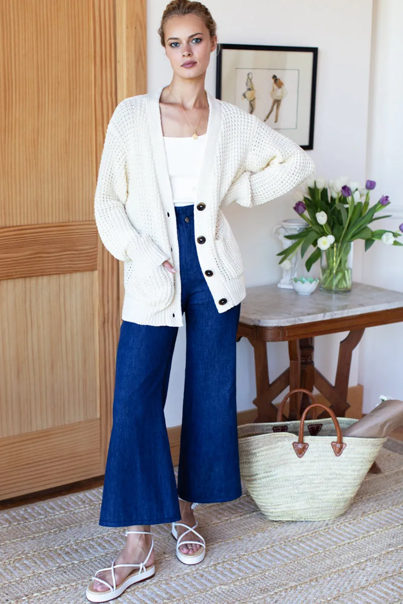 Cozy Cotton Cardigan - Ivory Organic