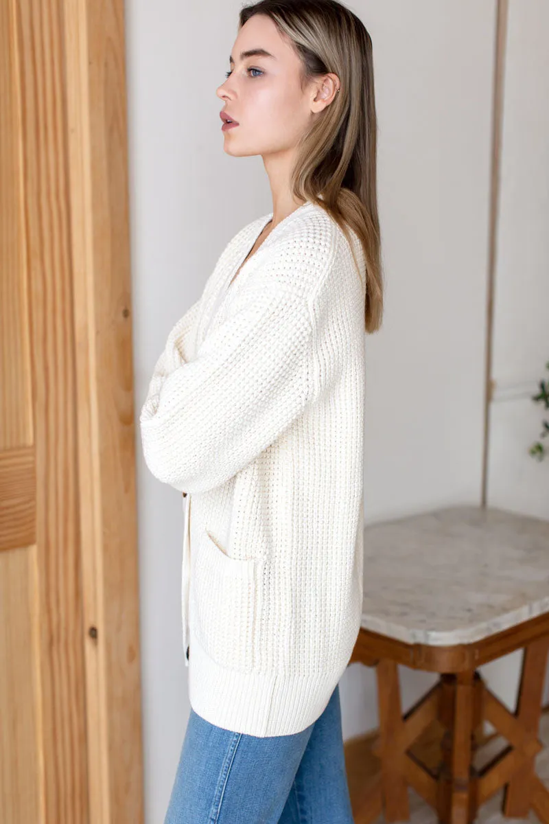 Cozy Cotton Cardigan - Ivory Organic