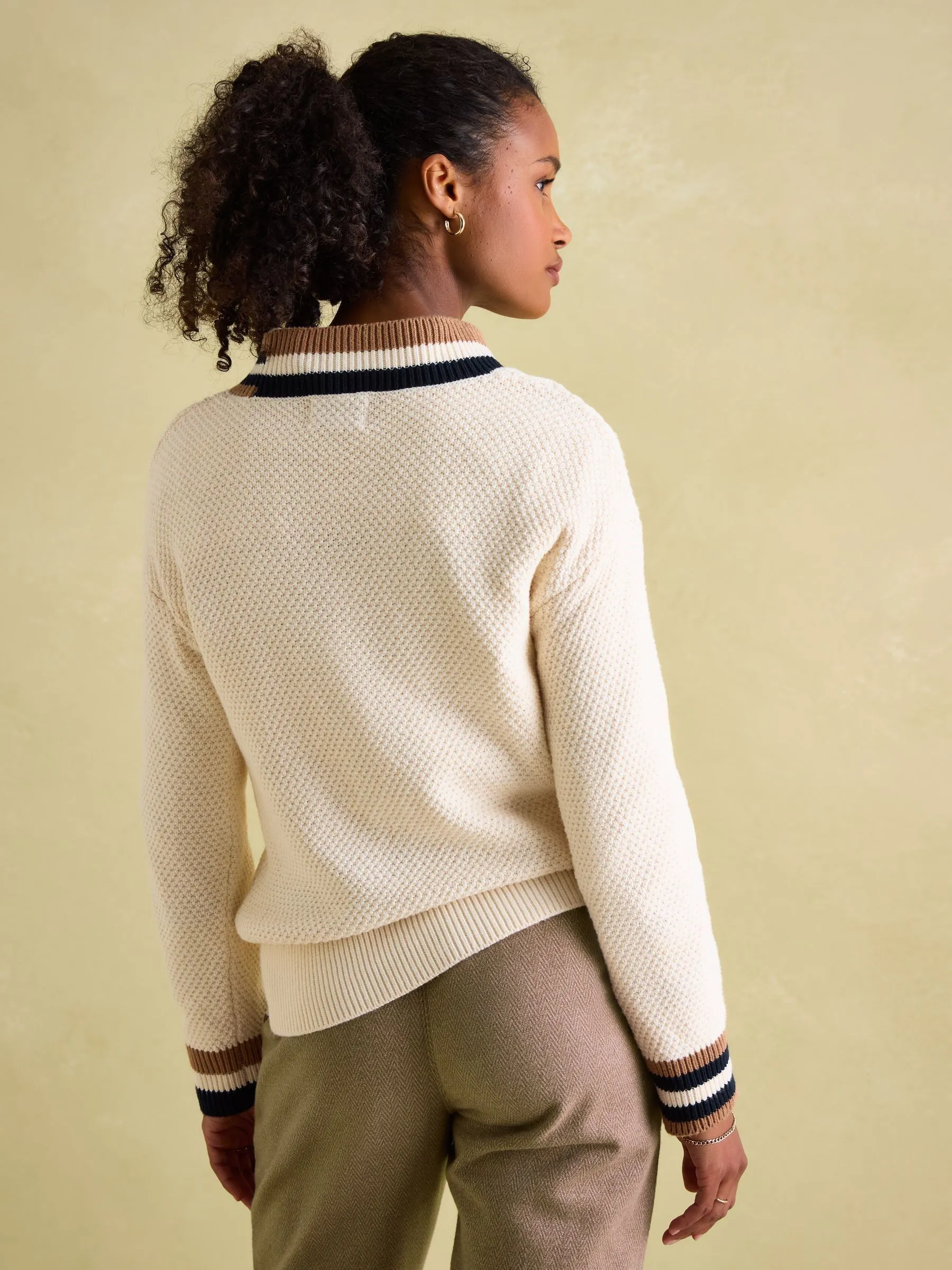 Cream Cable Knit Cricket Jumper