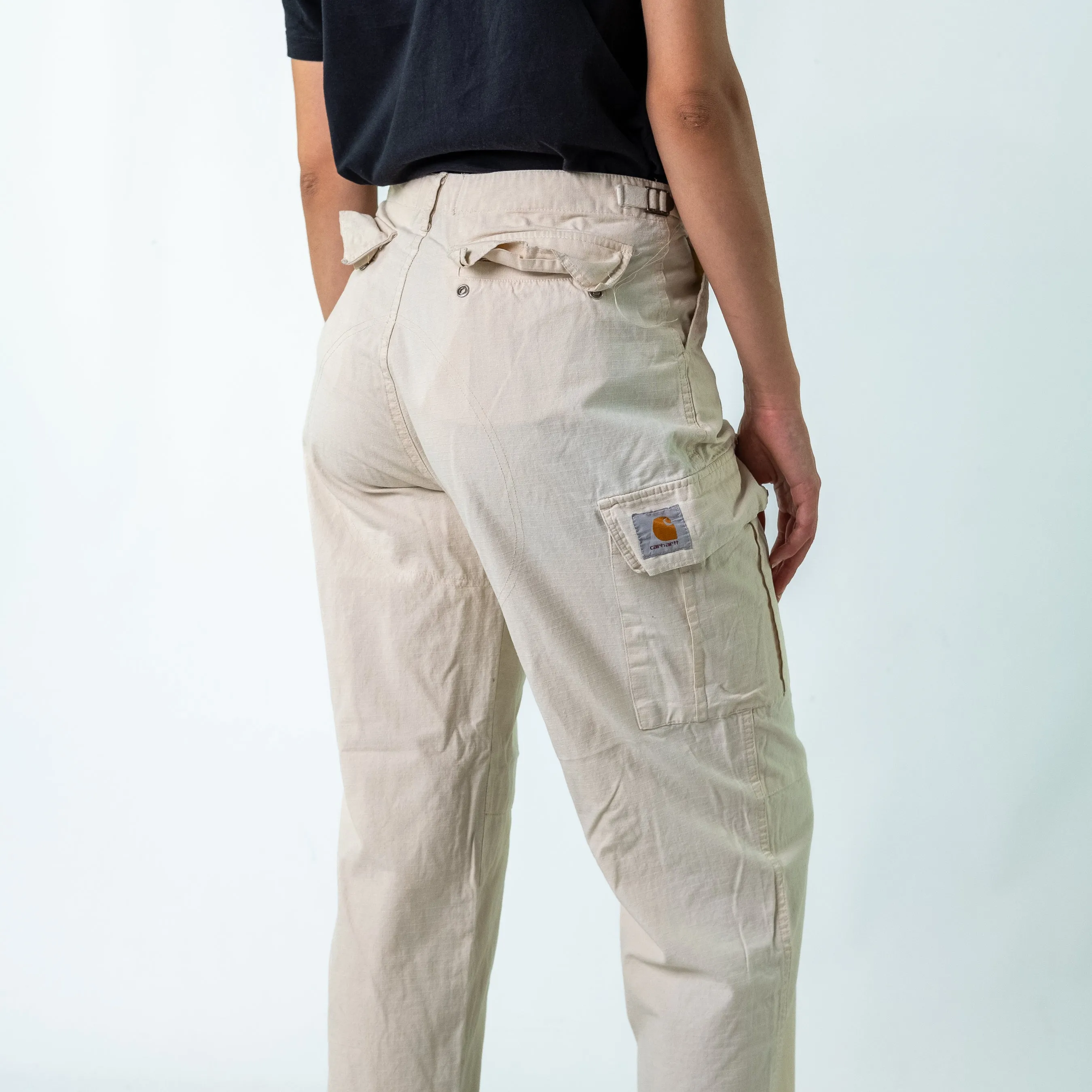 Cream y2ks Carhartt Woven Cargo Pants Baggy Pants (28x28)
