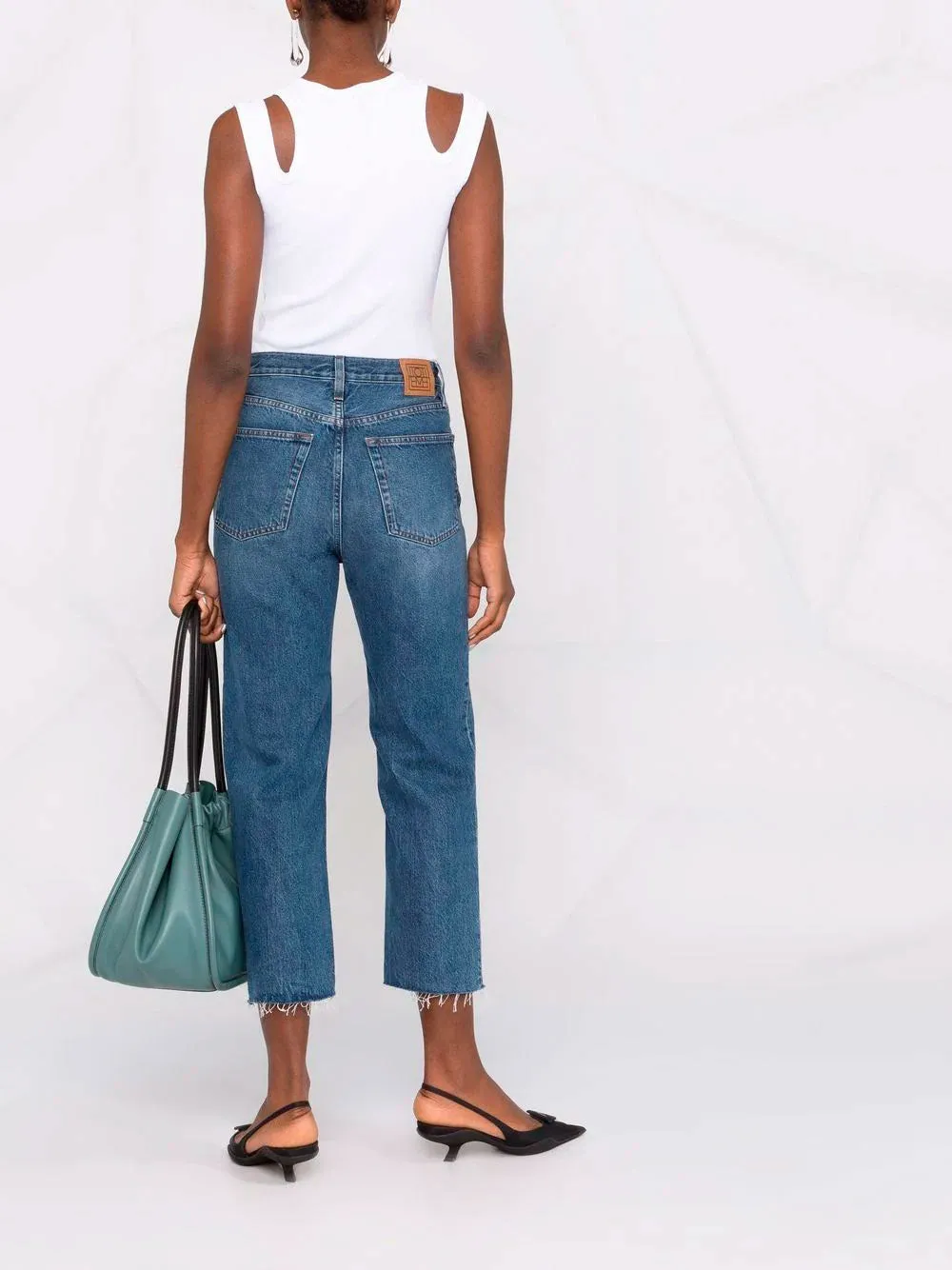 Cropped straigh-leg jeans