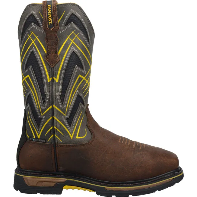 Dan Post Cyclone Men's 12-inch Internal Metatarsal Composite Toe Electrical Hazard Waterproof Western Work Boot
