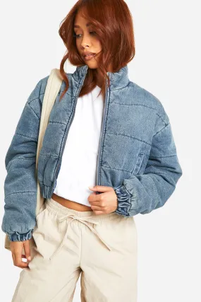 Denim Puffer Jacket