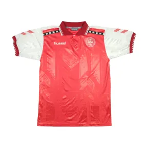 Denmark 1996/1997 Original Hummel Home Football Shirt Large/XL