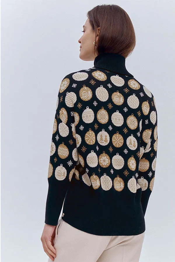 Devernois ANGE ORNAMENT PRINT SWEATER