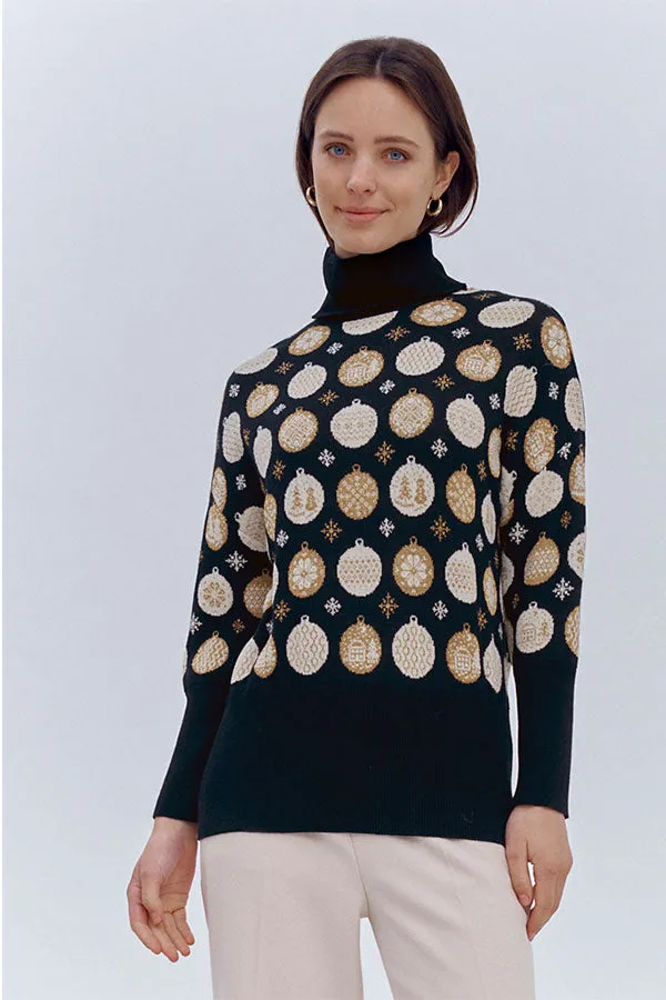 Devernois ANGE ORNAMENT PRINT SWEATER