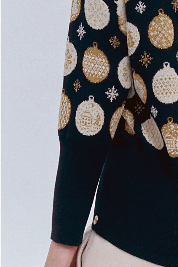 Devernois ANGE ORNAMENT PRINT SWEATER