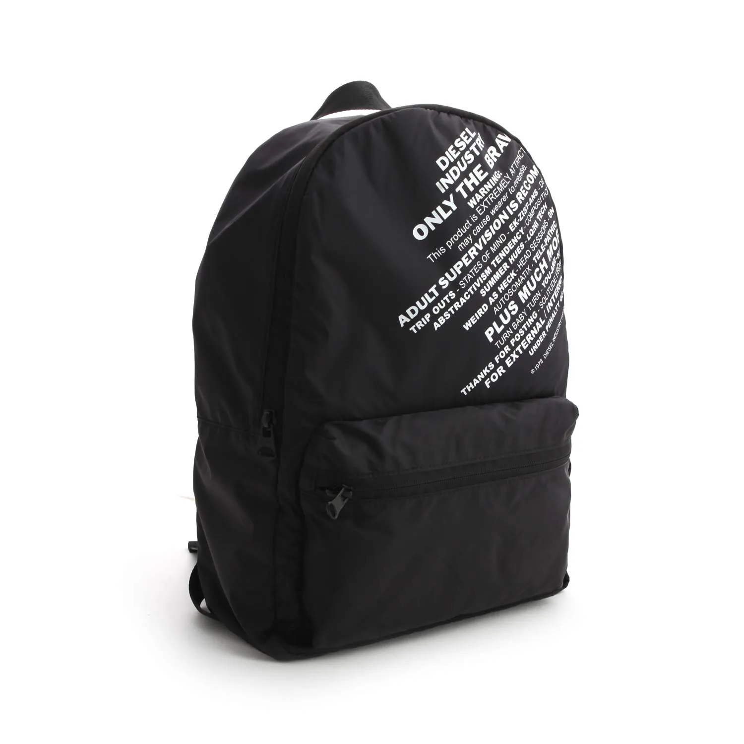 Diesel Unisex Black Printed Backpack