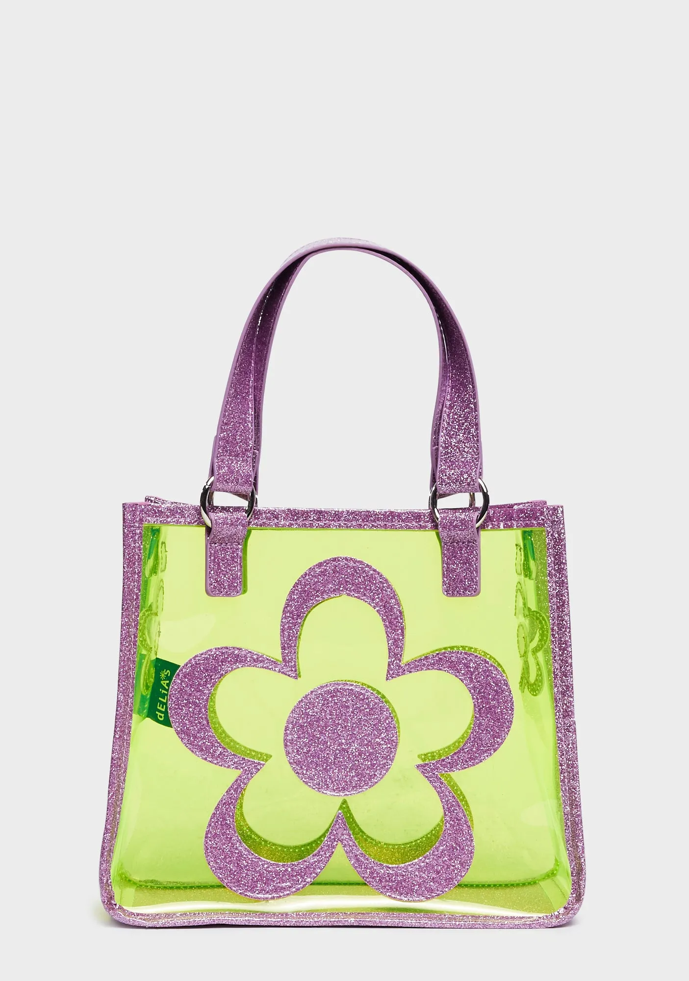 Diggin' Ur Stems Floral Tote Bag - Green-