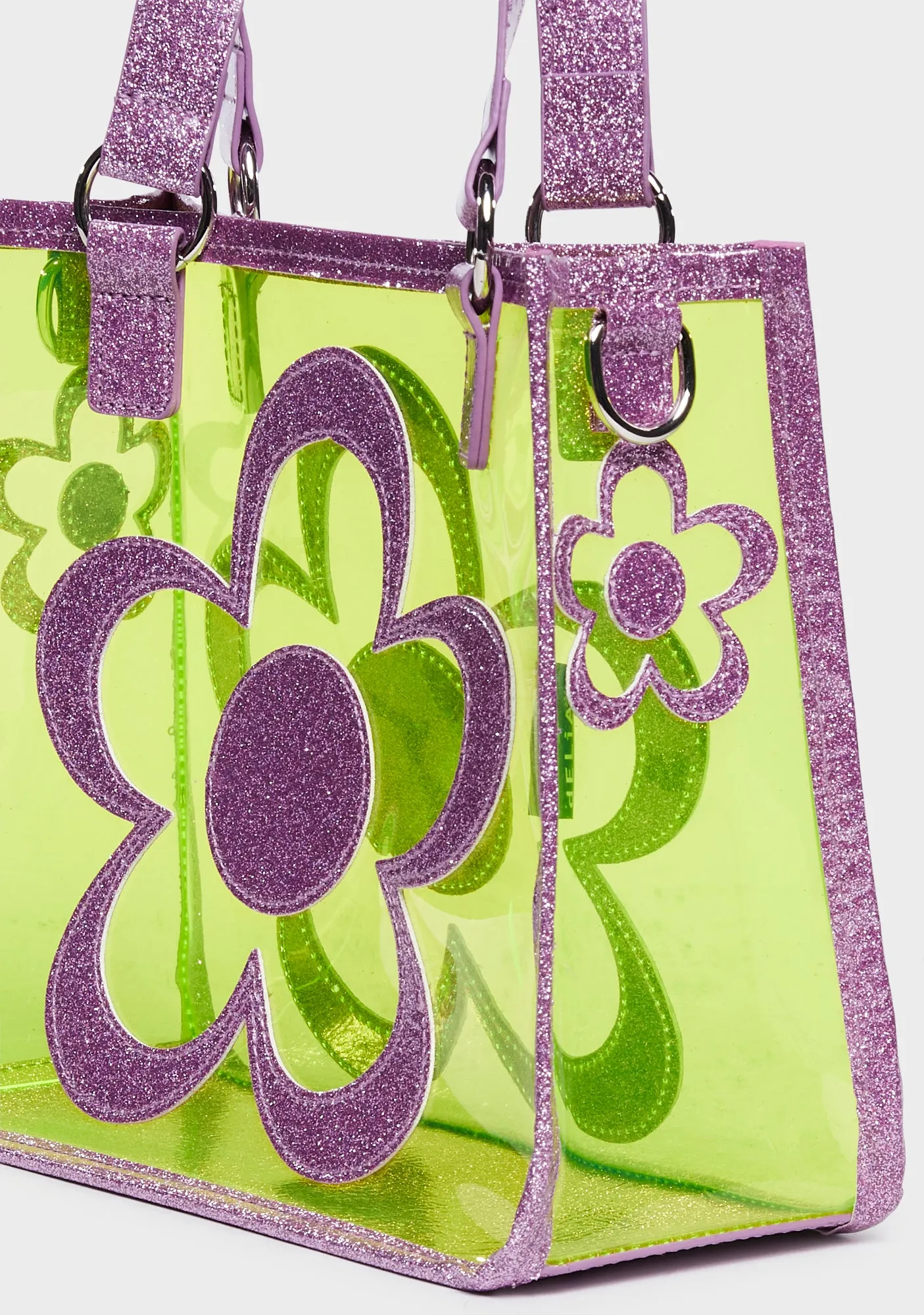 Diggin' Ur Stems Floral Tote Bag - Green-