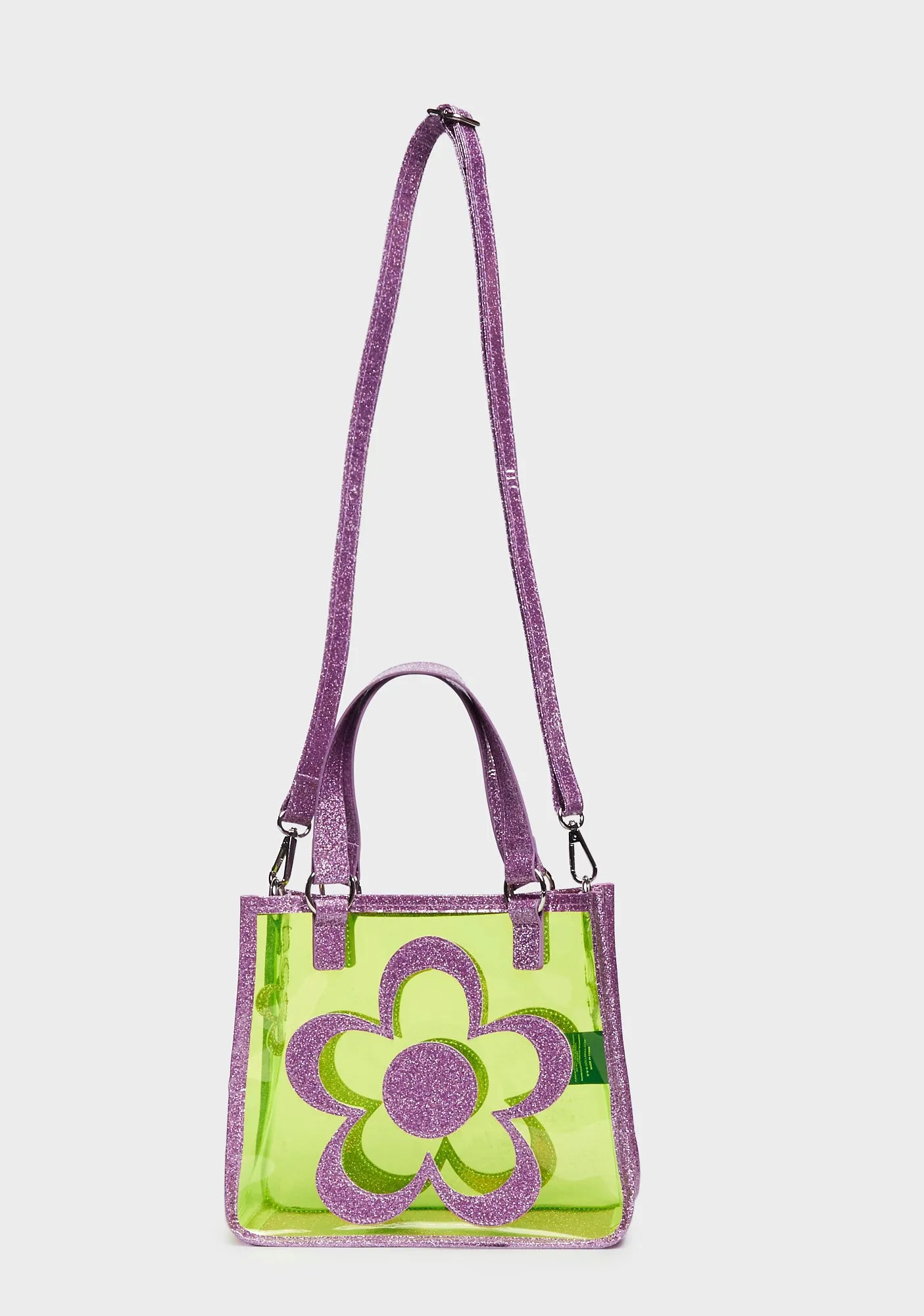 Diggin' Ur Stems Floral Tote Bag - Green-