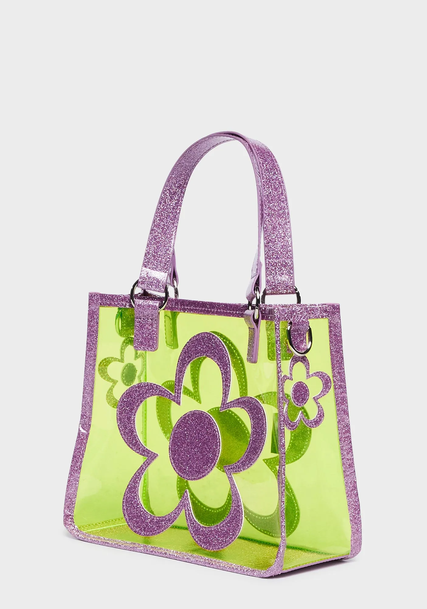 Diggin' Ur Stems Floral Tote Bag - Green-