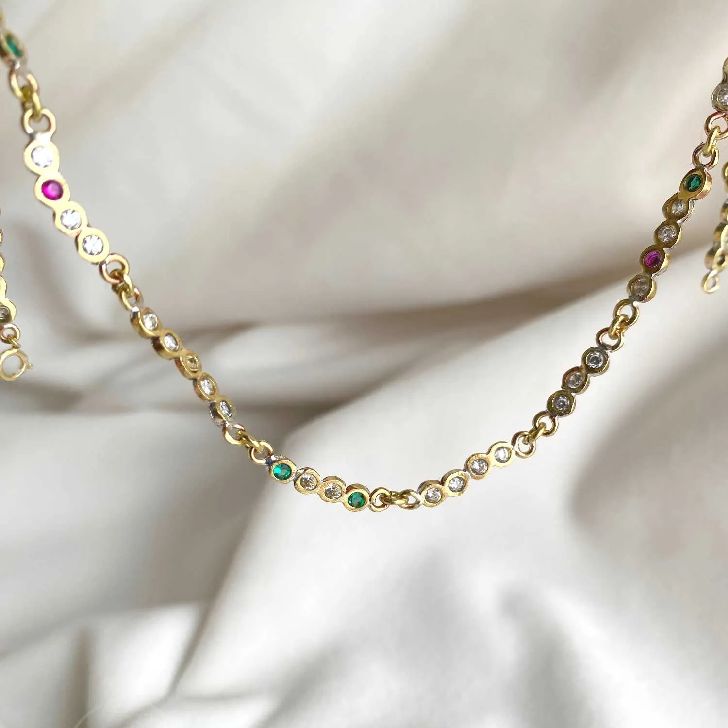 Disco Dot Tennis Necklace