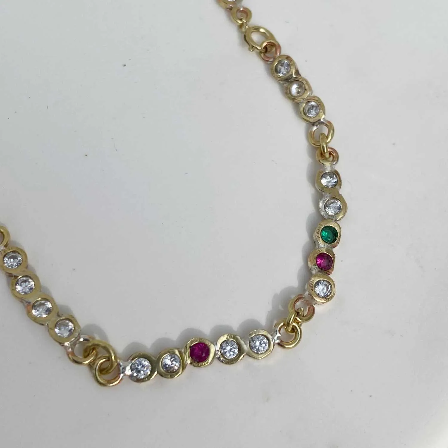 Disco Dot Tennis Necklace
