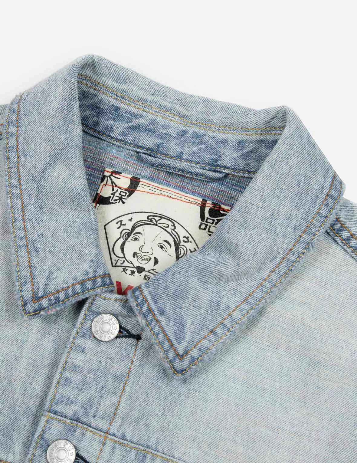 Distressed Seagull Deconstructed Loose Fit Denim Jacket