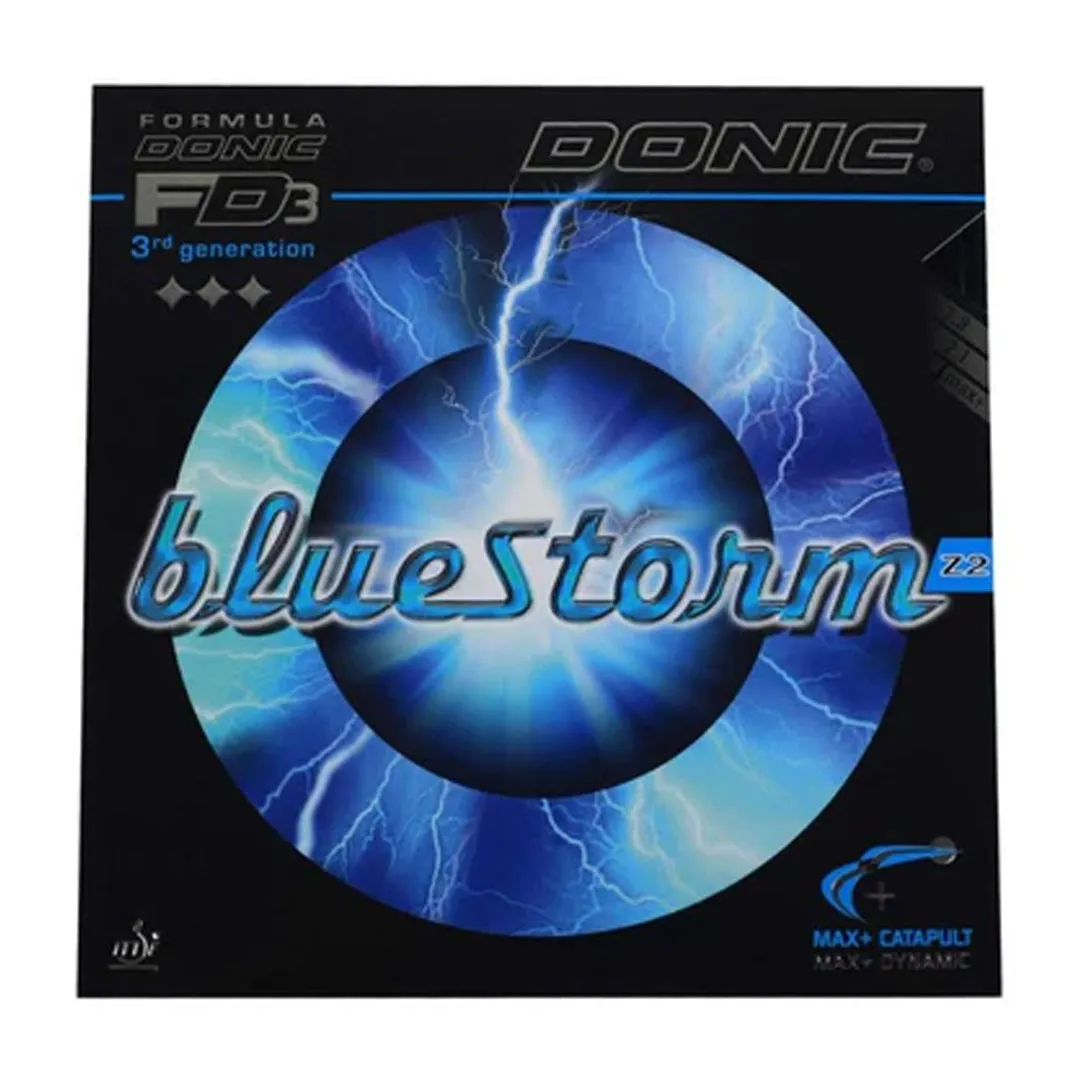 Donic Bluestorm Z2 Max+ Table Tennis Racquet Rubber - Black