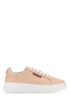 Dsquared Light Pink Leather Bumper Sneakers