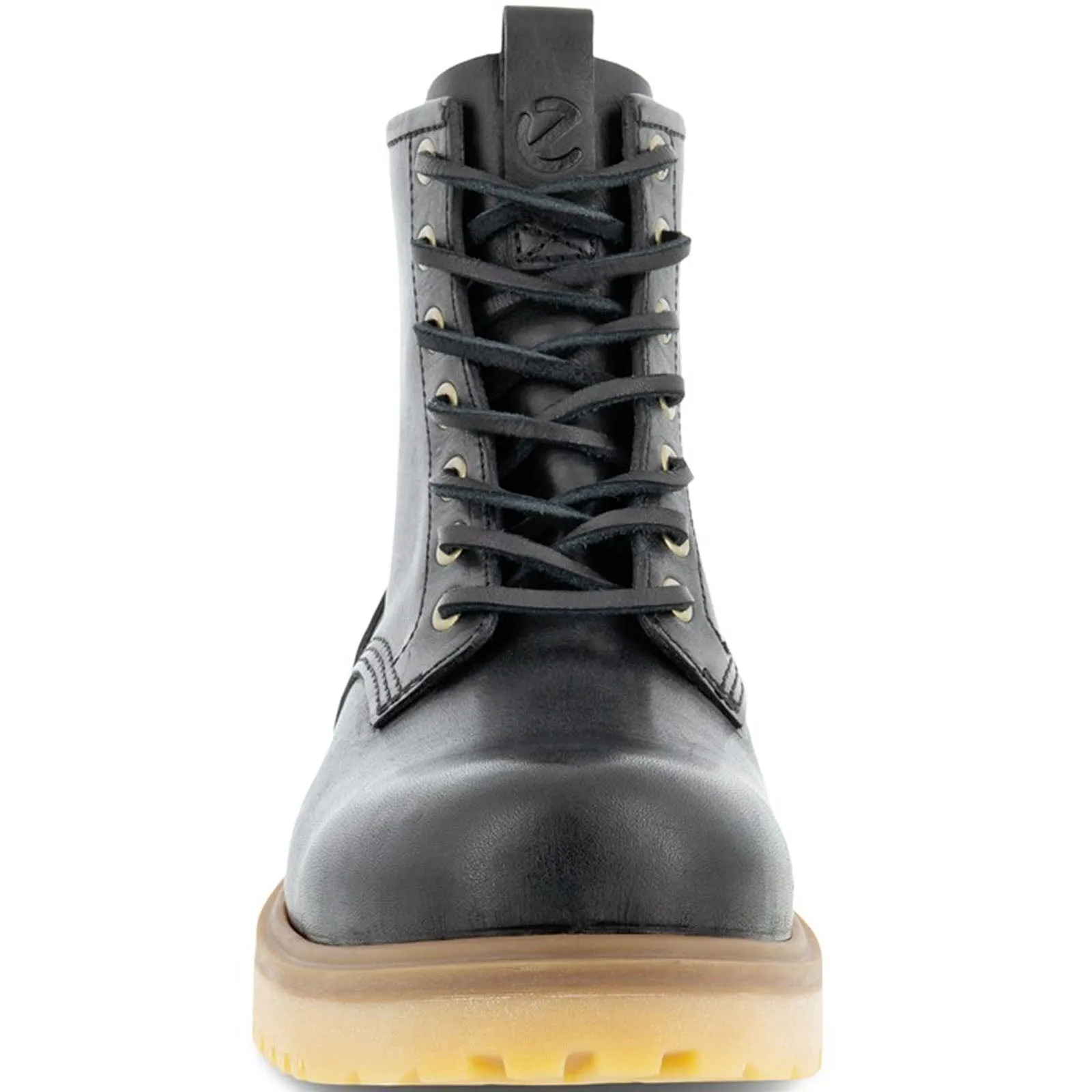 ECCO Mens Staker 6 Leather Chunky Leather Lace Boots