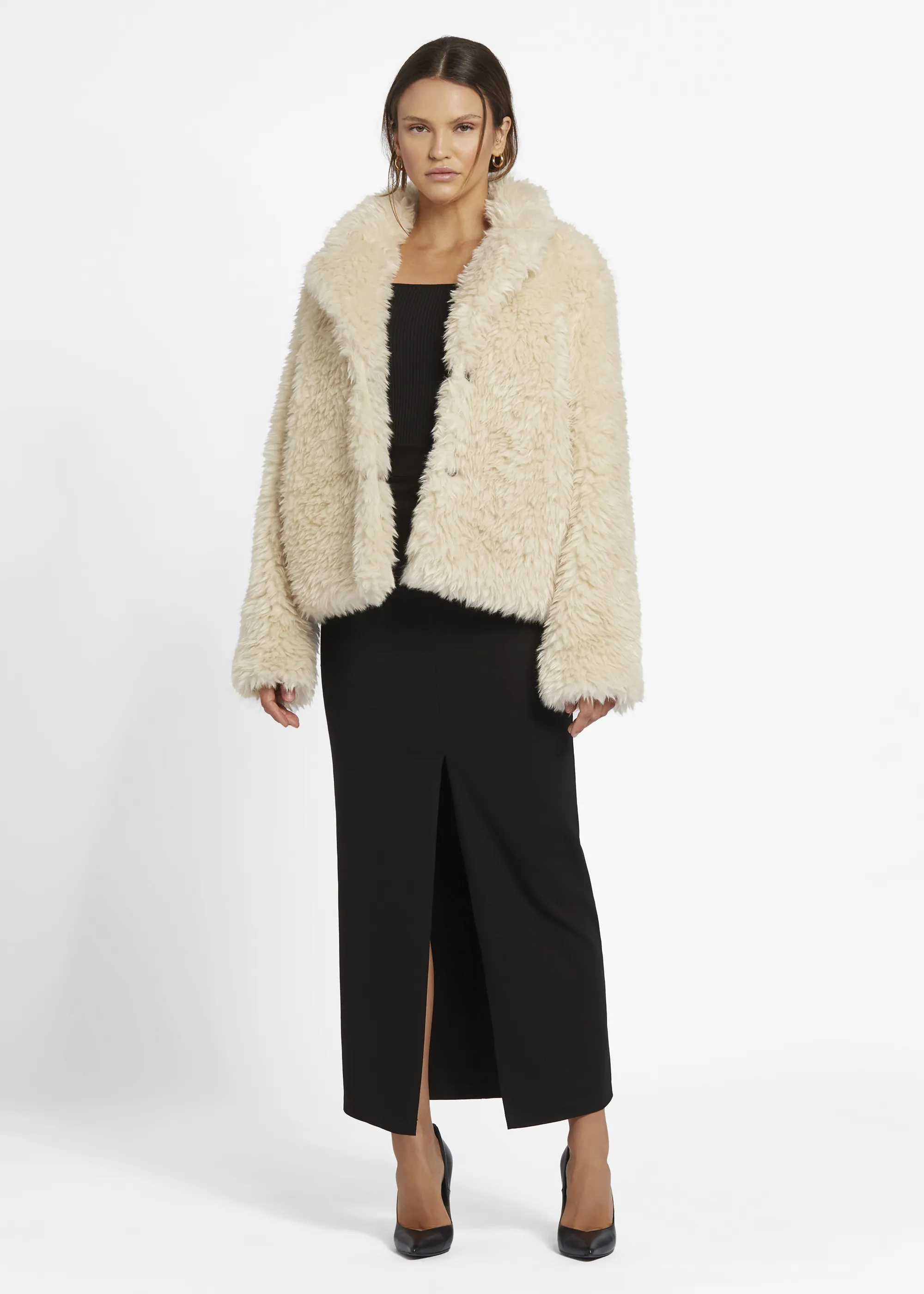 Eco-shearling jacket - FANIWO in CREAM