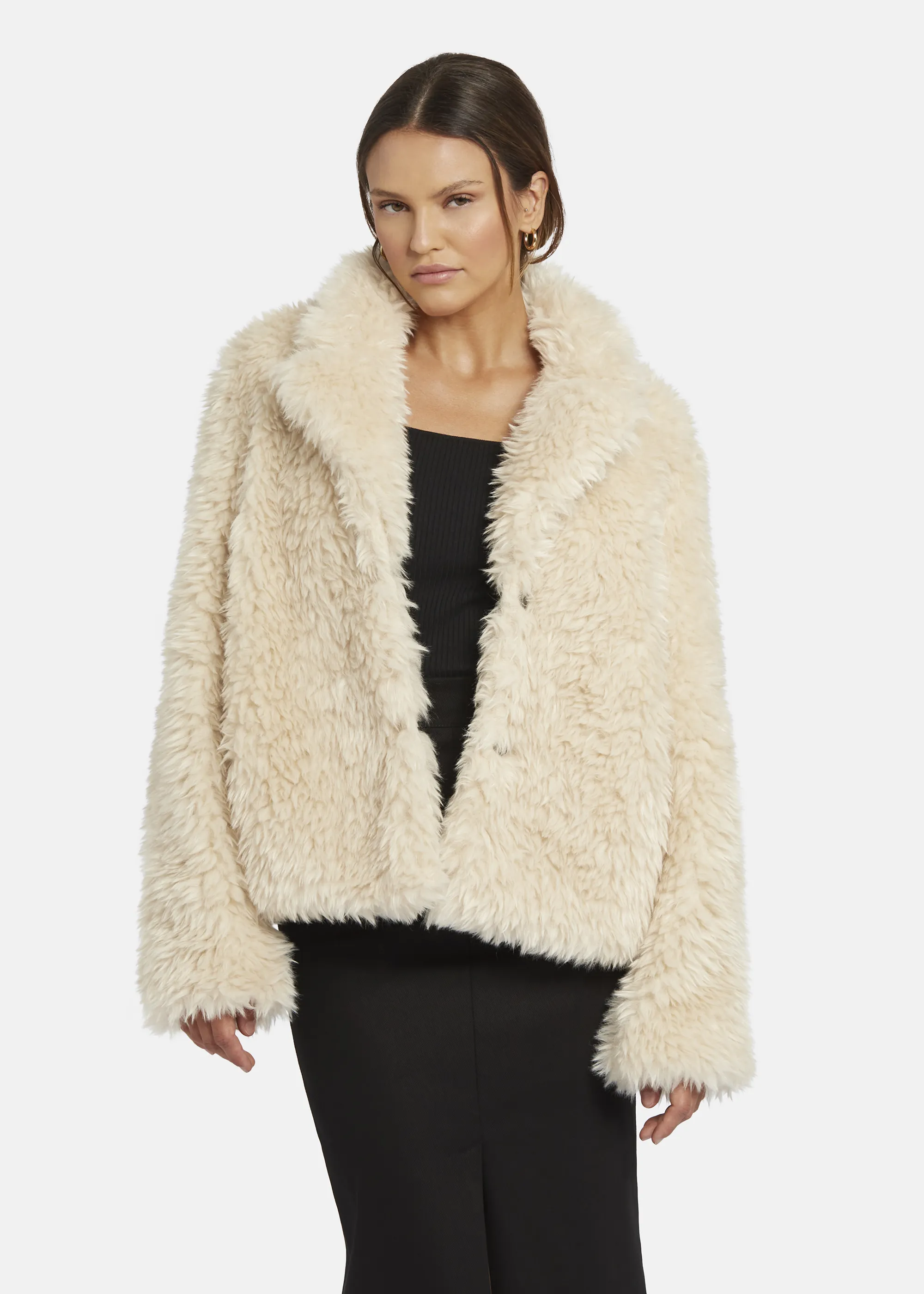 Eco-shearling jacket - FANIWO in CREAM