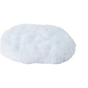 E&E Circle Luxury Shag Padded Play Mattress, White