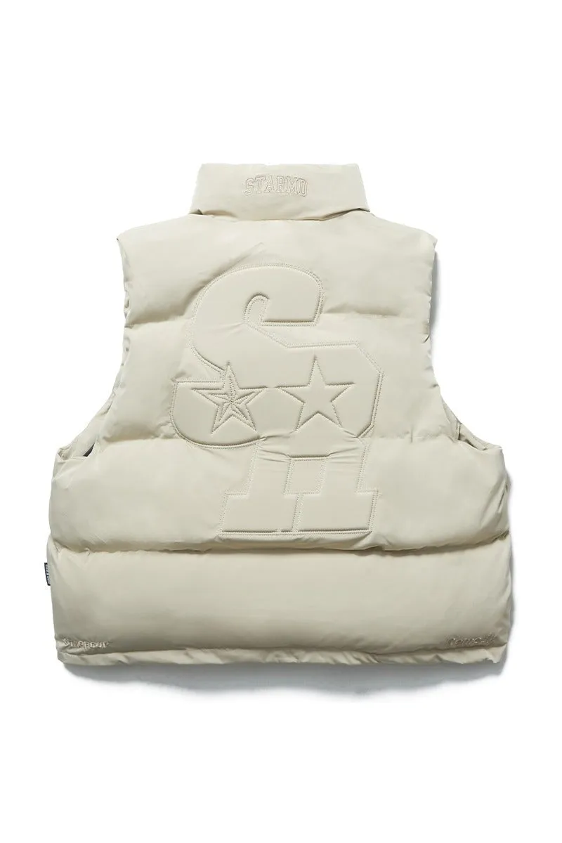 Embroidered Down Vest