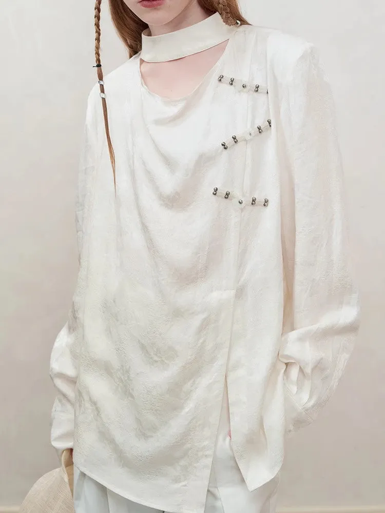 Embroidery Flower Mao-Collar China Jacket