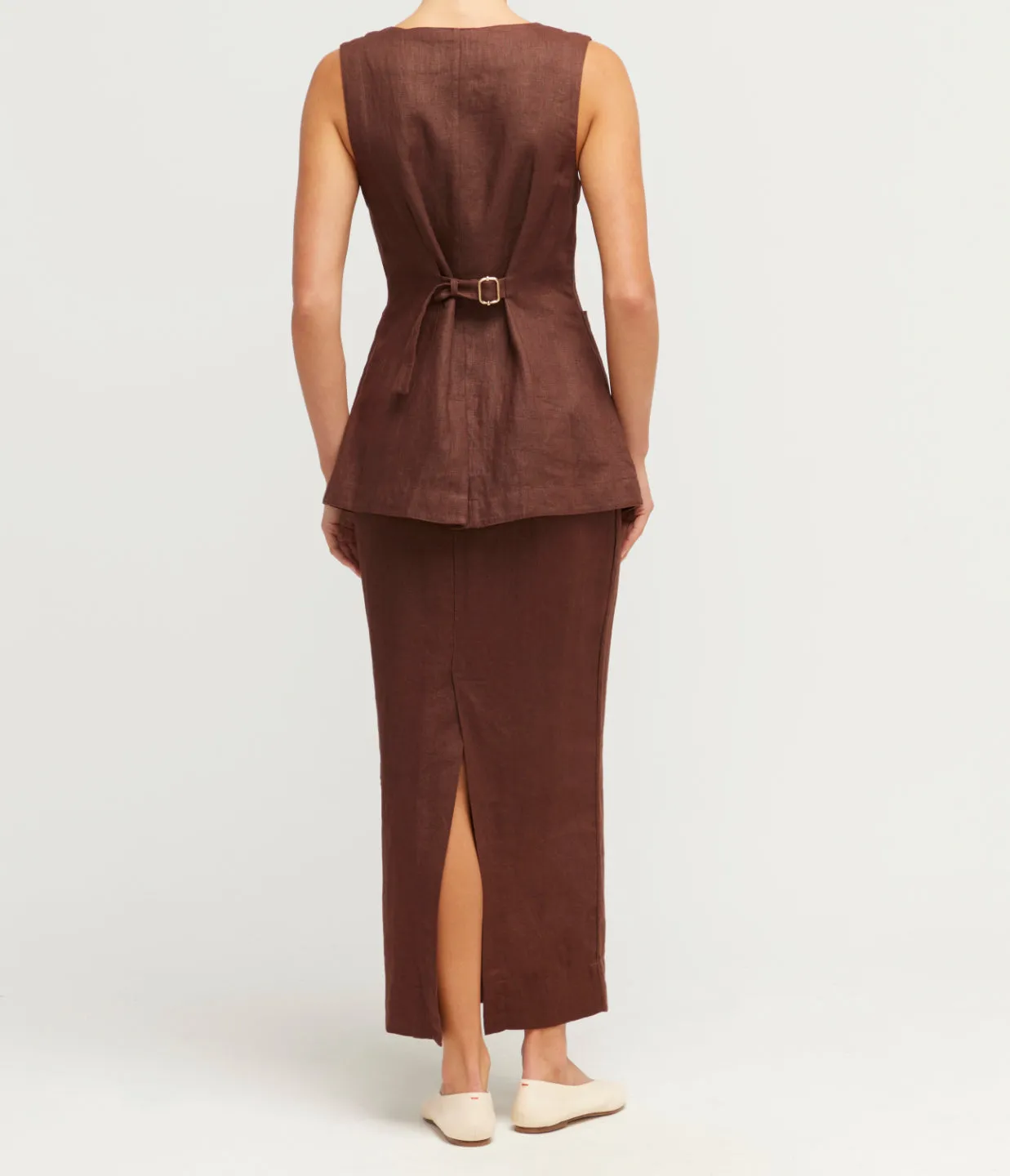 Emma Vest in Chocolate